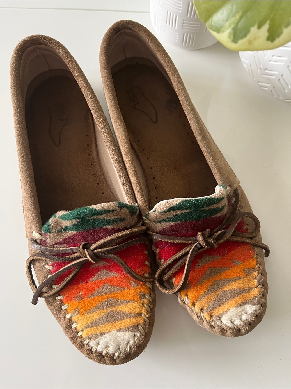 Manolita leather moccasin style shoes